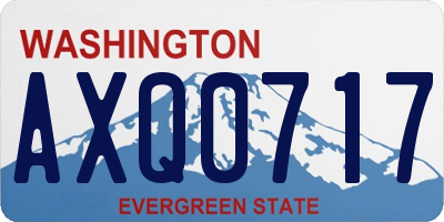 WA license plate AXQ0717