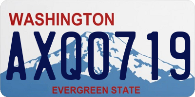 WA license plate AXQ0719