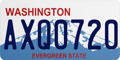 WA license plate AXQ0720