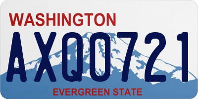 WA license plate AXQ0721