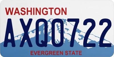 WA license plate AXQ0722