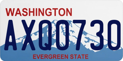 WA license plate AXQ0730