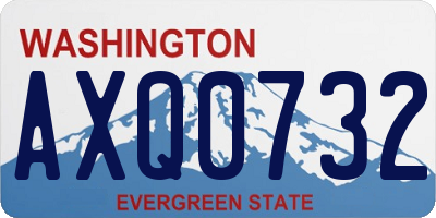 WA license plate AXQ0732