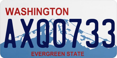 WA license plate AXQ0733