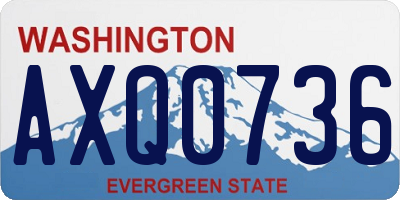 WA license plate AXQ0736