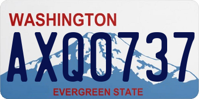 WA license plate AXQ0737