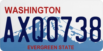 WA license plate AXQ0738