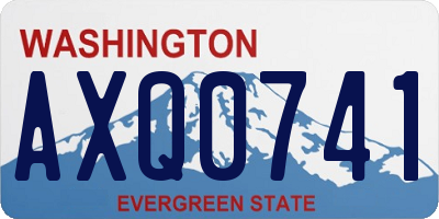 WA license plate AXQ0741