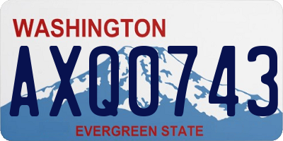 WA license plate AXQ0743
