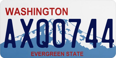 WA license plate AXQ0744