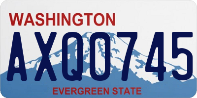 WA license plate AXQ0745