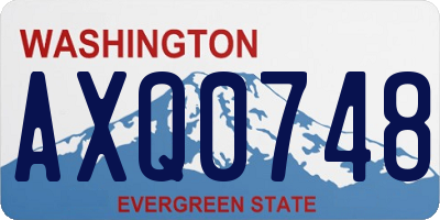 WA license plate AXQ0748
