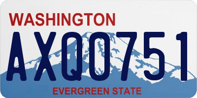 WA license plate AXQ0751