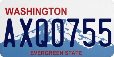 WA license plate AXQ0755