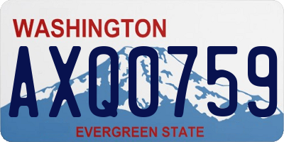 WA license plate AXQ0759