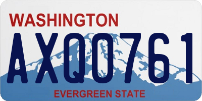 WA license plate AXQ0761