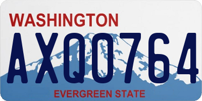 WA license plate AXQ0764