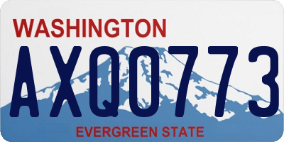 WA license plate AXQ0773