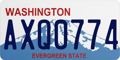 WA license plate AXQ0774