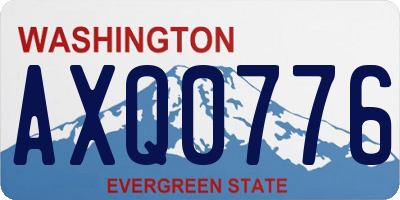 WA license plate AXQ0776