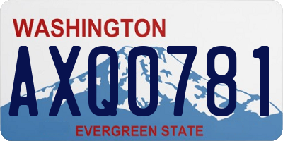 WA license plate AXQ0781