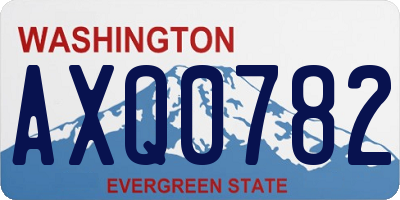 WA license plate AXQ0782