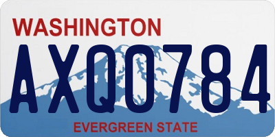 WA license plate AXQ0784