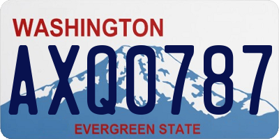 WA license plate AXQ0787
