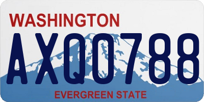 WA license plate AXQ0788