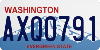 WA license plate AXQ0791