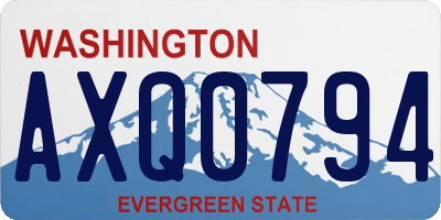 WA license plate AXQ0794