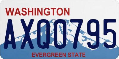 WA license plate AXQ0795