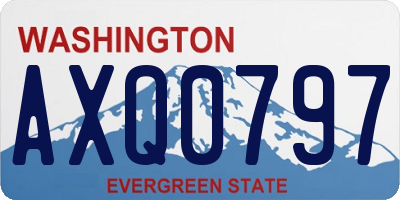 WA license plate AXQ0797
