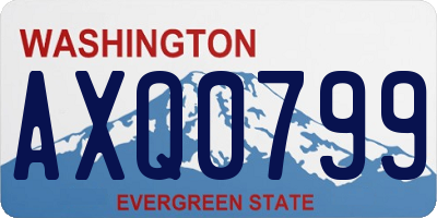 WA license plate AXQ0799