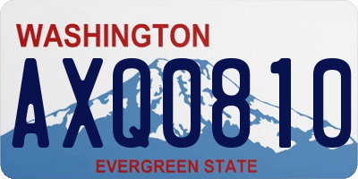 WA license plate AXQ0810
