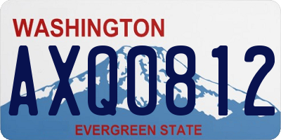 WA license plate AXQ0812