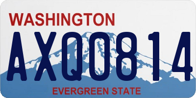 WA license plate AXQ0814
