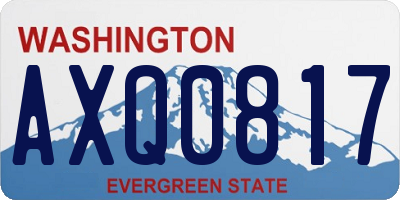 WA license plate AXQ0817