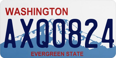 WA license plate AXQ0824