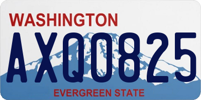 WA license plate AXQ0825