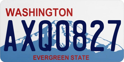 WA license plate AXQ0827