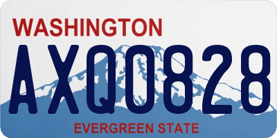 WA license plate AXQ0828