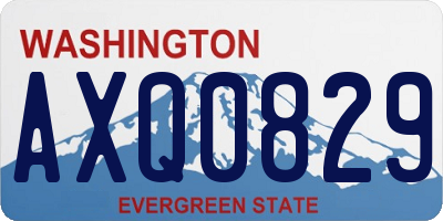 WA license plate AXQ0829