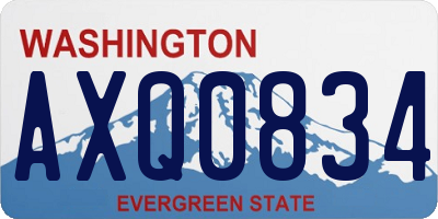 WA license plate AXQ0834