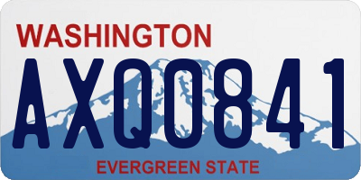 WA license plate AXQ0841