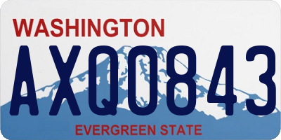 WA license plate AXQ0843
