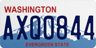 WA license plate AXQ0844