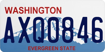 WA license plate AXQ0846