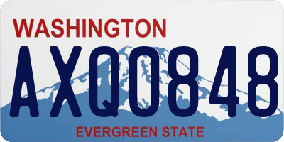 WA license plate AXQ0848