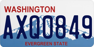WA license plate AXQ0849